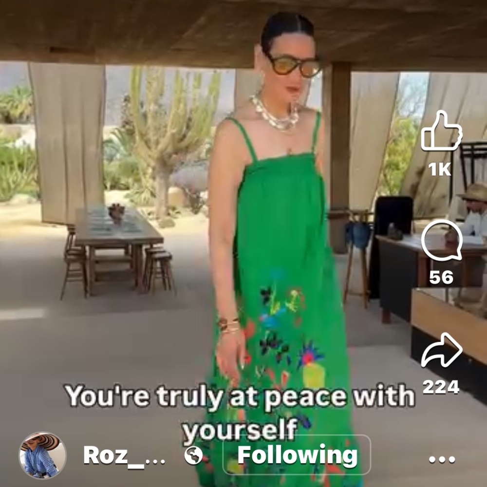 Anthropologie Green Floral Embroidered Maxi Dress
NWOT#Roz❤️